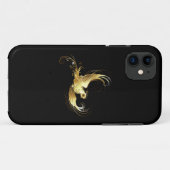 Golden Bird im schwarzen Hintergrund Case-Mate iPhone Hülle (Rückseite (Horizontal))