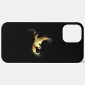Golden Bird im schwarzen Hintergrund Case-Mate iPhone Hülle (Hinten (horizontal))