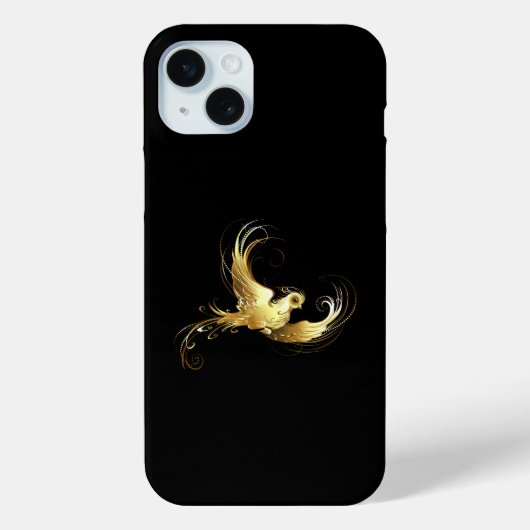 Golden Bird im schwarzen Hintergrund Case-Mate iPhone Hülle (Rückseite)
