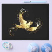 Golden Bird im schwarzen Hintergrund Flyer (Einzeln)
