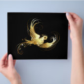 Golden Bird im schwarzen Hintergrund Flyer (Hand)