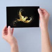 Golden Bird im schwarzen Hintergrund Flyer (Handgriff)