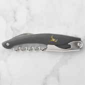 Golden Bird im schwarzen Hintergrund Kellnermesser (Rückseite)