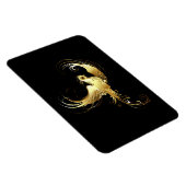 Golden Bird im schwarzen Hintergrund Magnet (Rechte Seite)