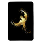 Golden Bird im schwarzen Hintergrund Magnet (Vertikal)