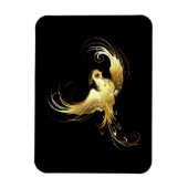 Golden Bird im schwarzen Hintergrund Magnet (Vertikal)