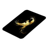 Golden Bird im schwarzen Hintergrund Magnet (Linke Seite)