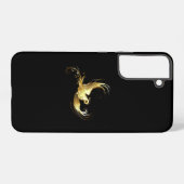 Golden Bird im schwarzen Hintergrund Samsung Galaxy Hülle (Rückseite (Horizontal))