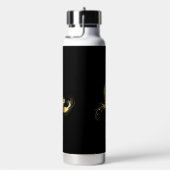 Golden Bird im schwarzen Hintergrund Trinkflasche (rechts)