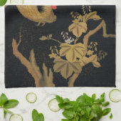 Golden Bird Japanische Klassik Antike Geschirrtuch (Gefaltet)