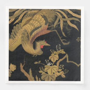 Golden Bird Japanische Klassik Antike Serviette