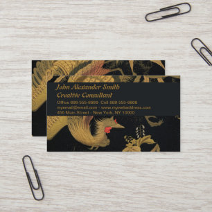 Golden Bird Japanische Klassik Antike Visitenkarte