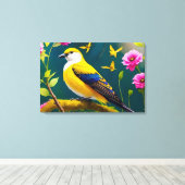 Golden Bird Leinwanddruck (Insitu (Holzboden))