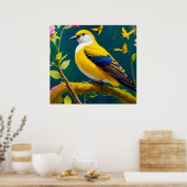 Golden Bird Poster (Küche)