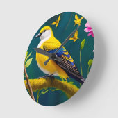 Golden Bird Runde Wanduhr (Winkel)