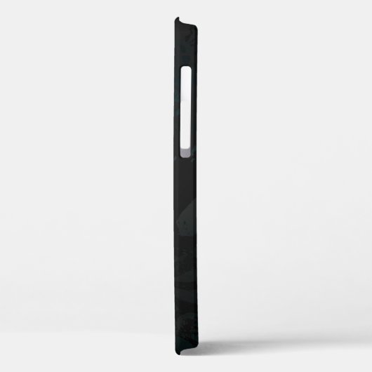 Golden Bird Skull auf schwarzem Hintergrund Case-Mate iPhone Hülle (Rückseite / Links)