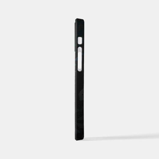 Golden Bird Skull auf schwarzem Hintergrund iPhone Hülle (Linke Seite)