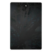 Golden Bird Skull auf schwarzem Hintergrund Mini Klemmbrett (Rückseite)