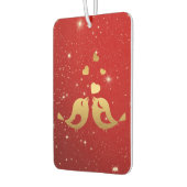 Golden Birds Hearts Red Shiny Schöne Rustikale Autolufterfrischer (Links)