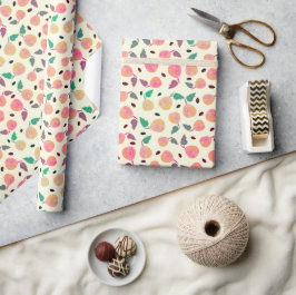 Golden Birnen Kollektion Pink Geschenkpapier