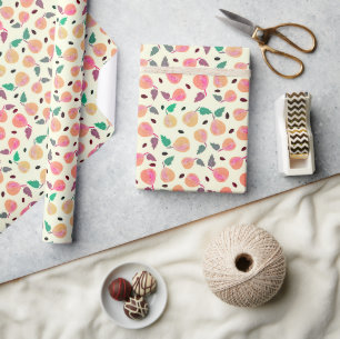 Golden Birnen Kollektion Pink Geschenkpapier