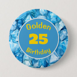 Golden Birthday Dezember Birthstone Custom Button