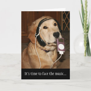 Golden Birthday Music Karte