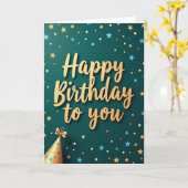 Golden Birthday Skript Karte (Gelbe Blume)