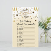 Golden Birthday Word Scramble Game (Stehend Vorderseite)