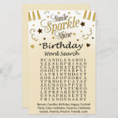 Golden Birthday Word Search Game (Vorne/Hinten)