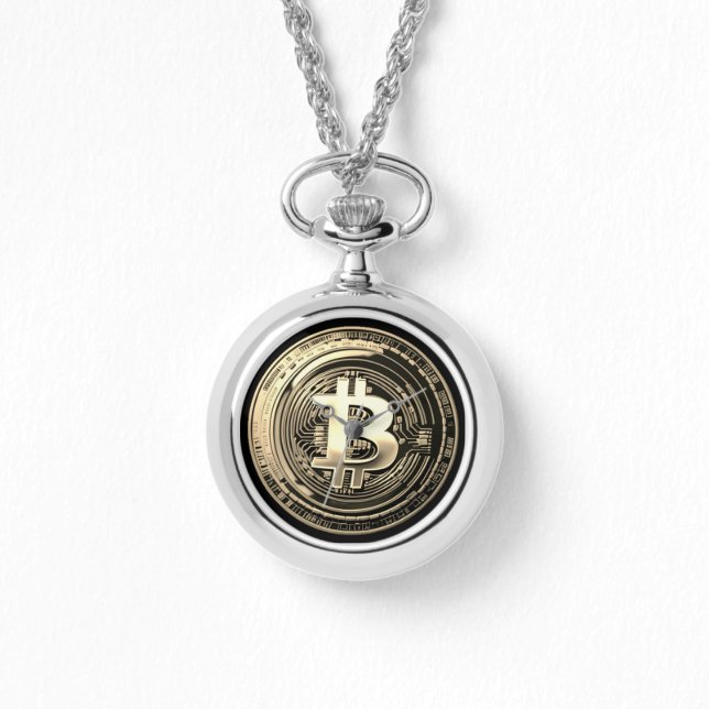 Golden Bitcoin Armbanduhr (Vorderseite)