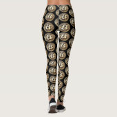 Golden Bitcoin Digital Cash Kryptowährung Leggings (Rückseite)
