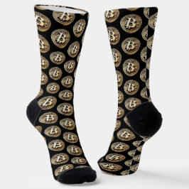 Golden Bitcoin Digital Cash Kryptowährung Socken