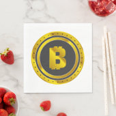 Golden Bitcoin Napkins Serviette (Beispiel)