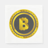 Golden Bitcoin Napkins Serviette (Vorderseite)