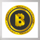Golden Bitcoin Poster (Vorne)