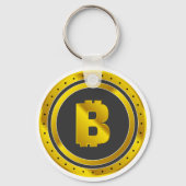 Golden Bitcoin Schlüsselanhänger (Rückseite)