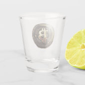 Golden Bitcoin Schnapsglas (Rückseite)