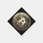 Golden Bitcoin Serviette (Ecke)