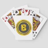 Golden Bitcoin Spielkarten (Rückseite)