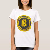 Golden Bitcoin Symbol Digital Currency T-Shirt (Vorderseite)