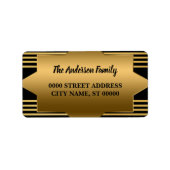 Golden Black Adressaufkleber (Vorne)