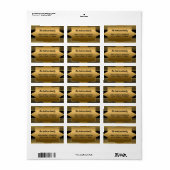 Golden Black Adressaufkleber (Vorne)
