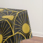 Golden-Black Art Deco Sun Muster Tischdecke (Beispiel)