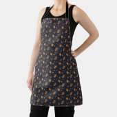 Golden black celestial sun moon galaxy pattern schürze (InSitu)