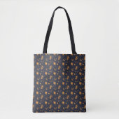 Golden black celestial sun moon galaxy pattern tasche (Vorderseite)