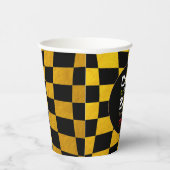 Golden/Black Checked Geschlossen Class Year Pappbecher (Rechts)