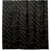 Golden Black Chic Geometric Minimal