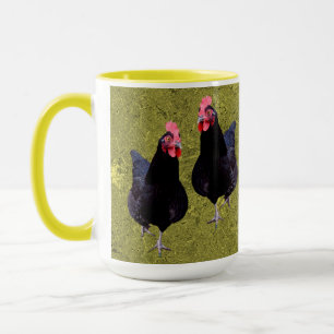 Golden Black Chickens, Coffee Tasse