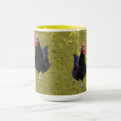 Golden Black Chickens, Coffee Tasse (Zentrum)